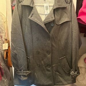 Torrid sz 2 18/20 Gray Peacoat NWT